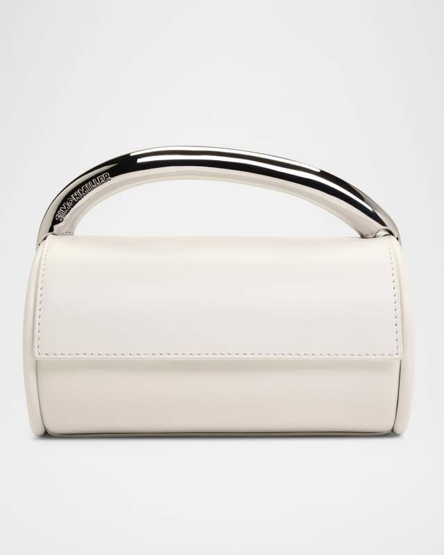Can Can Metal Leather Top-Handle Bag